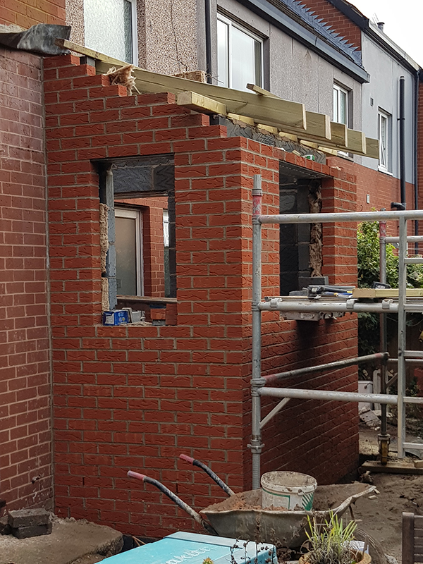 Brick porch wrexham